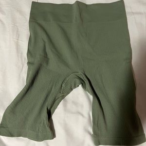 Sage green bike shorts